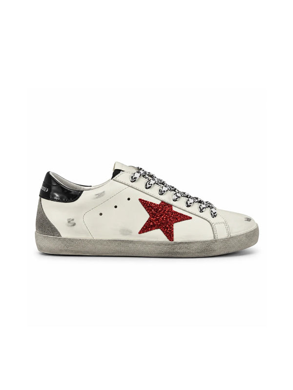 golden goose superstar - Blanc Fuchia
